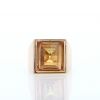 Vintage 1990's signet ring in pink gold and citrine - 360 thumbnail