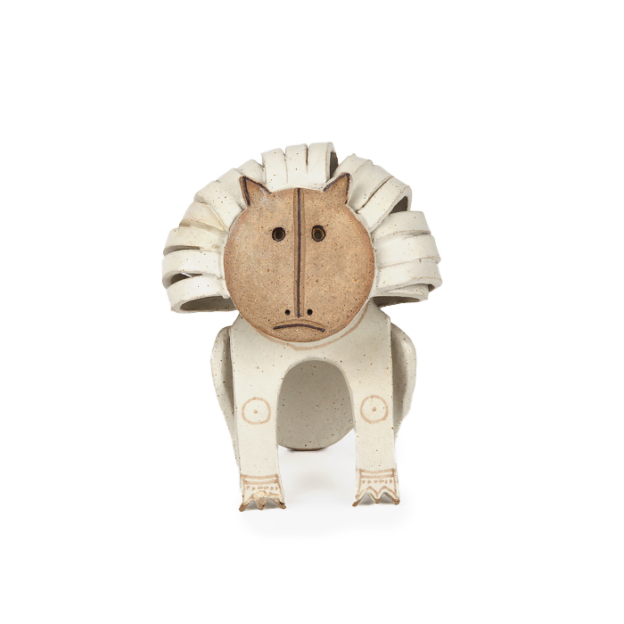 Bruno Gambone, "Lion", sculpture in glazed stoneware, signed, from the 1970/80's - Detail D1