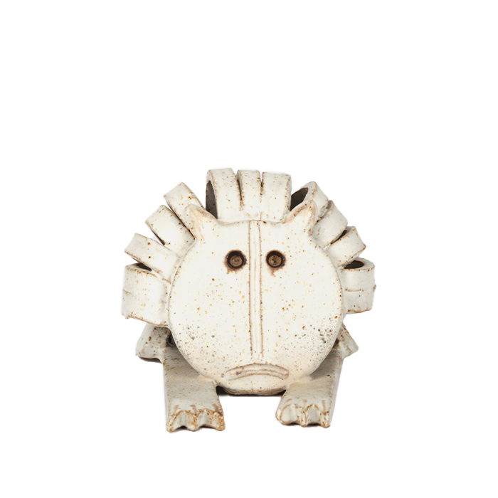 Bruno Gambone, "Lion", sculpture in glazed stoneware, signed, from the 1970/80's - Detail D1