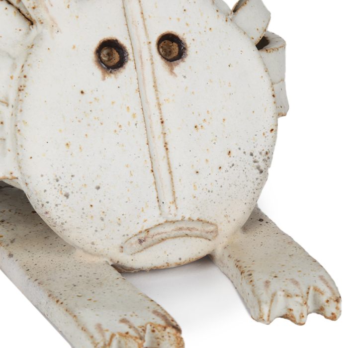 Bruno Gambone, "Lion", sculpture en grès émaillé, signée, des années 1970/80 - Detail D4