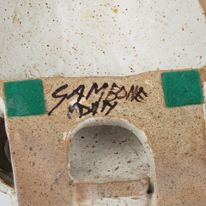 Bruno Gambone, "Lion", sculpture en grès émaillé, signée, des années 1970/80 - Detail D5