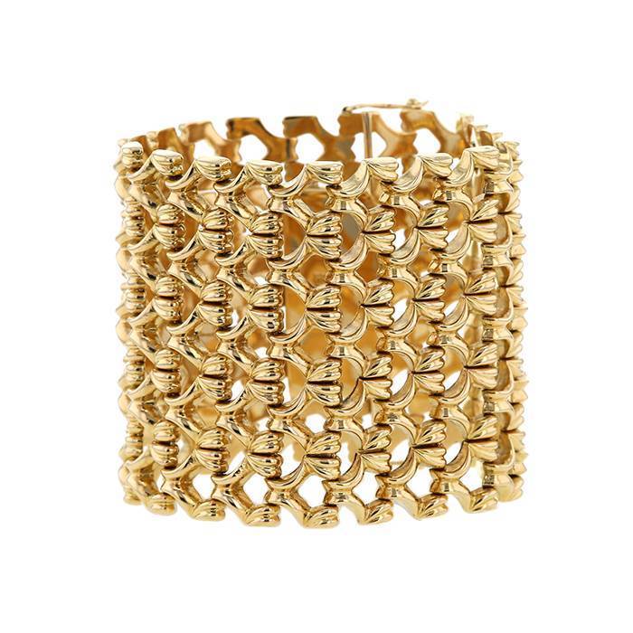 Cuff Bracelet In 14 Carats Yellow Gold