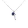 De Grisogono "whistle" necklace in white gold,  sapphires and diamonds - 00pp thumbnail