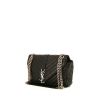 Saint Laurent College small shoulder bag in black chevron quilted leather - 00pp thumbnail