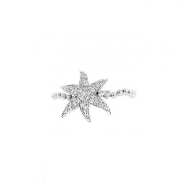 Anello flessibile Mauboussin Etoile Marine in oro bianco e diamanti