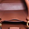 Bolso de mano Prada en cuero marrón y raffia - Detail D3 thumbnail