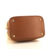 Prada handbag in brown leather and raphia - Detail D5 thumbnail