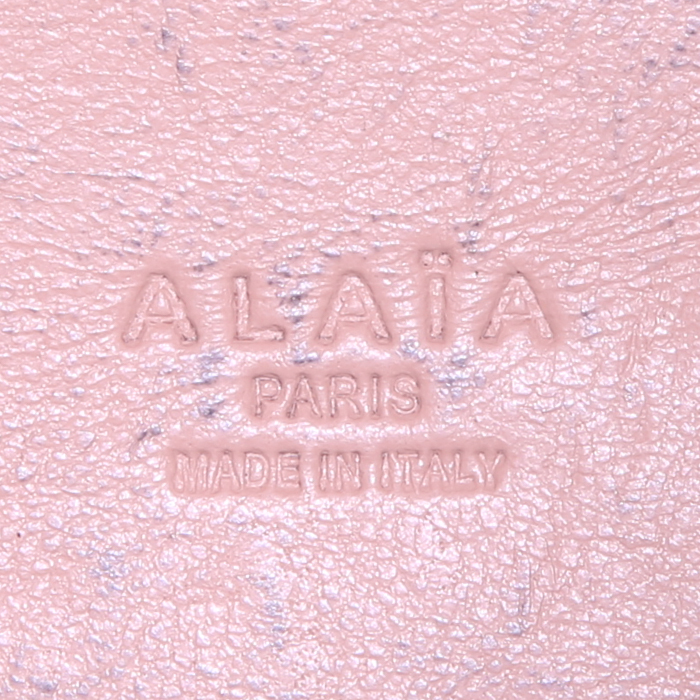 Shopping bag Alaia in pelle nera con motivo forato - Detail D3