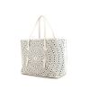 Shopping bag Alaia in pelle bianca con motivo forato - 00pp thumbnail