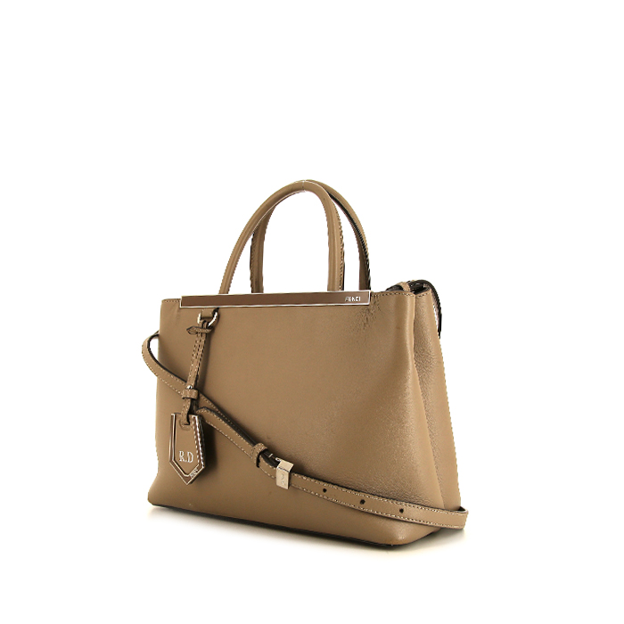 Fendi 2 Jours handbag in taupe leather - 00pp