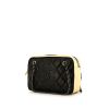 Bolso de mano Chanel Camera en cuero acolchado negro y cuero beige - 00pp thumbnail
