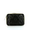 Bolso de mano Chanel Camera en cuero acolchado negro y cuero beige - 360 thumbnail