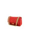 Bolso de mano Chanel 2.55 en cuero acolchado con motivos de espigas rojo - 00pp thumbnail