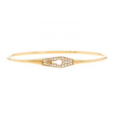 Opening Dinh Van Serrure bracelet in pink gold and diamonds