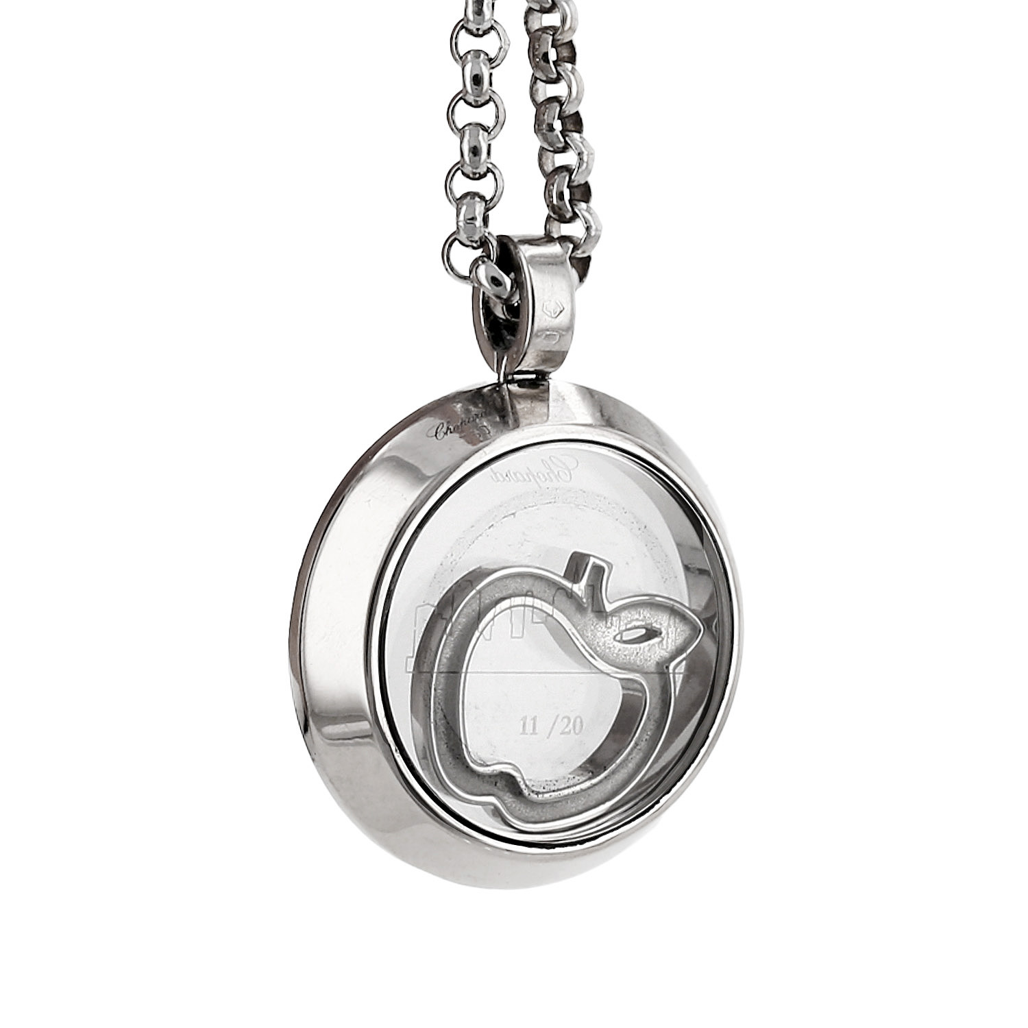 Chopard Happy Diamonds Big Apple pendant in white gold and diamonds - Detail D3