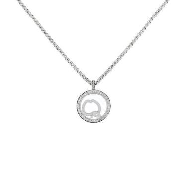 Pendentif Chopard Happy Diamonds Big Apple en or blanc et diamant