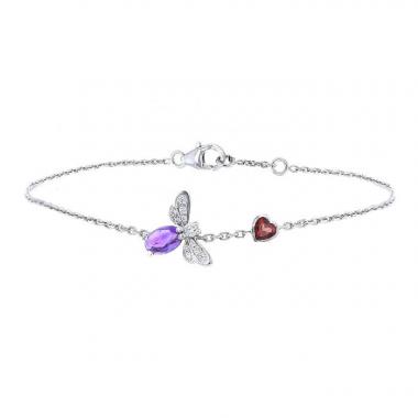 Chaumet Attrape Moi Si Tu M'Aimes bracelet in white gold,  diamonds and amethyst