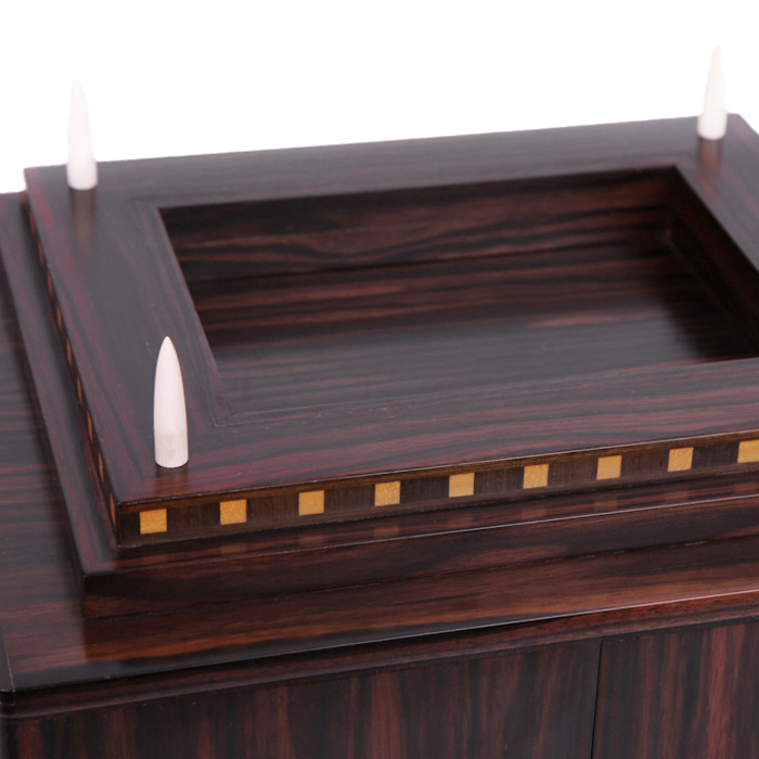 Elie Bleu, "Temples et légendes" cigars chest, in Macassar ebony and ivory, of 1989 - Detail D5
