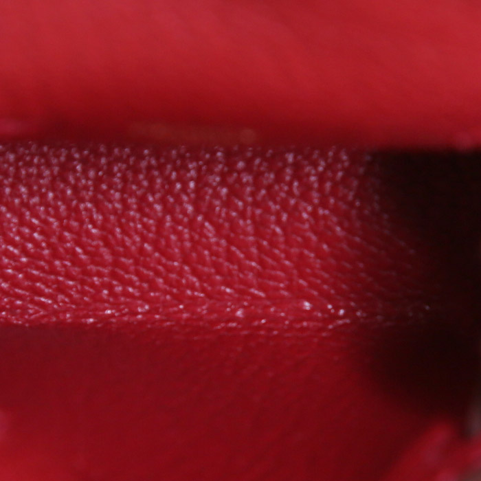 Sac Hermès Kelly Twilly bag charm en cuir Swift rose et soie multicolore - Detail D1