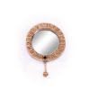 Mithé Espelt, lovely and rare "Jewellery-Mirror" for bag, in embossed earthenware and crackled gold, from the beginning of the 1950's - 00pp thumbnail