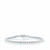 Bracelet tennis en or blanc 14k et diamants (4 carats) - 360 thumbnail