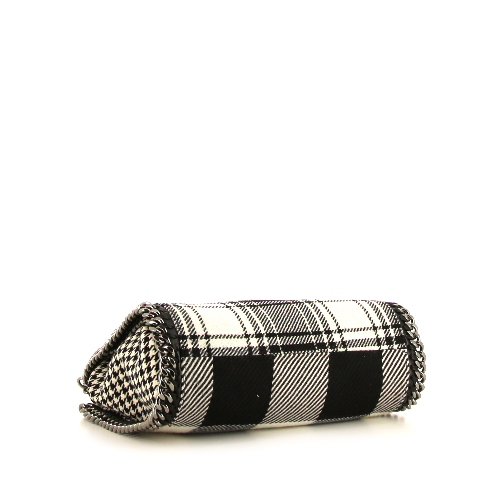 Stella McCartney Falabella handbag in black and white canvas - Detail D5
