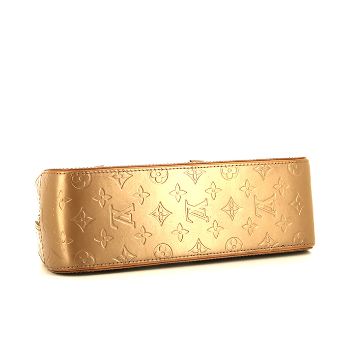 Bolso de mano Louis Vuitton Shelton en cuero monogram huella beige - Detail D4