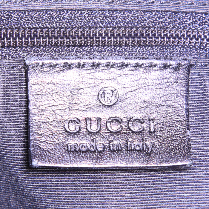 Bolso de mano Gucci en lona Monogram negra y cuero negro - Detail D3
