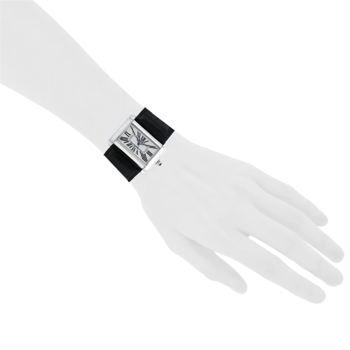 Cartier Tank Divan watch in stainless steel Ref: 2600 Circa 2000 - Detail D1