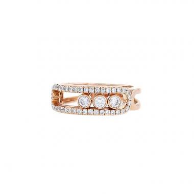 Bague Messika Move en or rose et diamants