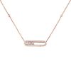 Messika Baby Move necklace in pink gold and diamonds - 00pp thumbnail