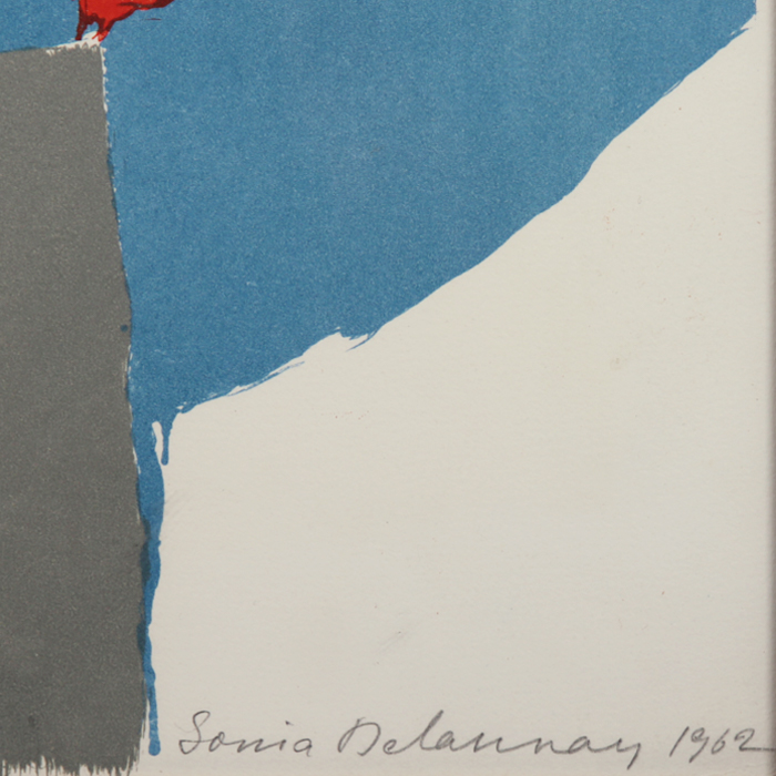 Sonia Delaunay, Sans titre, lithographie en couleurs sur papier, signée, datée, numérotée et encadrée, de 1962 - Detail D2