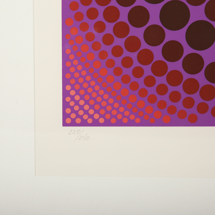 Victor Vasarely, "Koeroek" lithograph in colors on paper, signed and numbered, of 1983 - Detail D2
