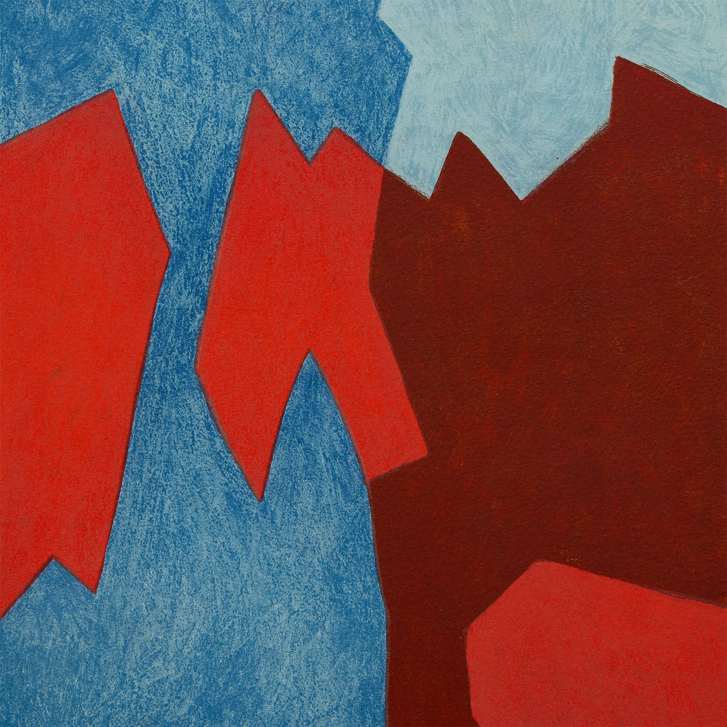 Composition rouge et bleue - 1968