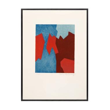 Composition rouge et bleue - 1968