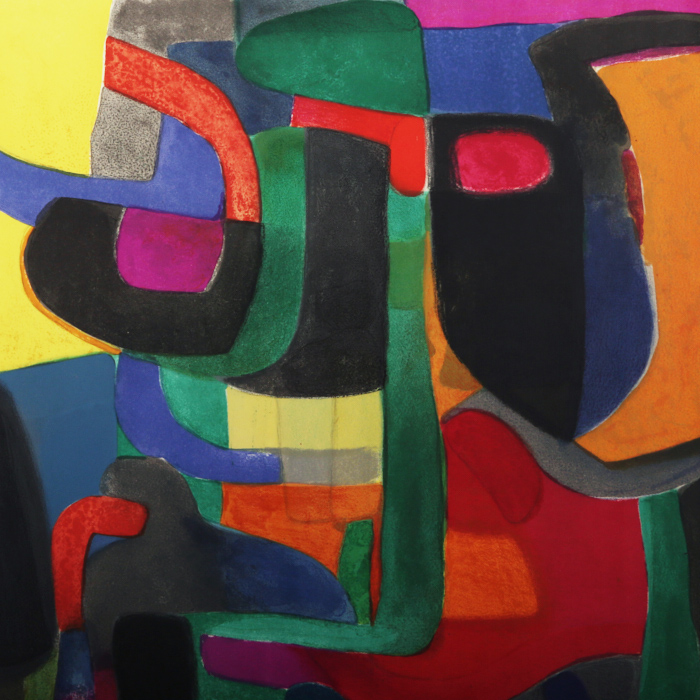 Maurice Estève, "Brandevin", lithograph in colors on paper, signed, numbered and framed, of 1961 - Detail D1