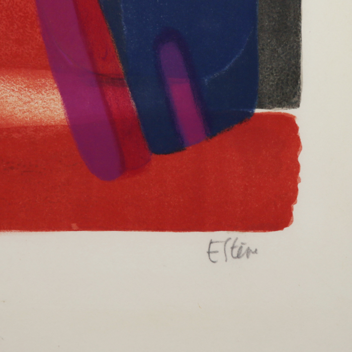 Maurice Estève, "Brandevin", lithographie en couleurs sur papier, signée, numérotée et encadrée, de 1961