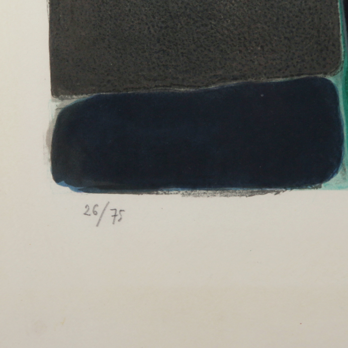 Maurice Estève, "Brandevin", lithographie en couleurs sur papier, signée, numérotée et encadrée, de 1961 - Detail D3