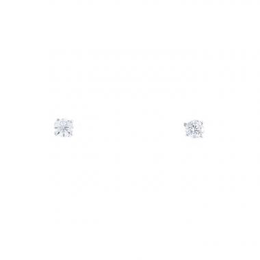 Paire de puces d'oreilles Mauboussin Mon Premier Pas d'Amour en or blanc et diamants