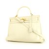 Hermes Kelly 35 cm handbag in white Swift leather - 00pp thumbnail