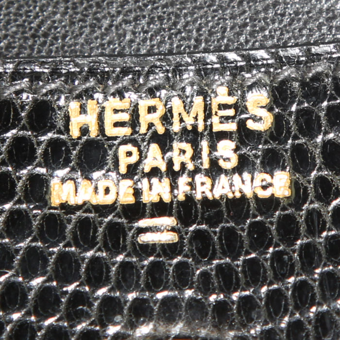 Hermes Rio pouch in black lizzard - Detail D2