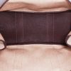 Hermès Garden Party handbag in brown leather and beige canvas - Detail D2 thumbnail