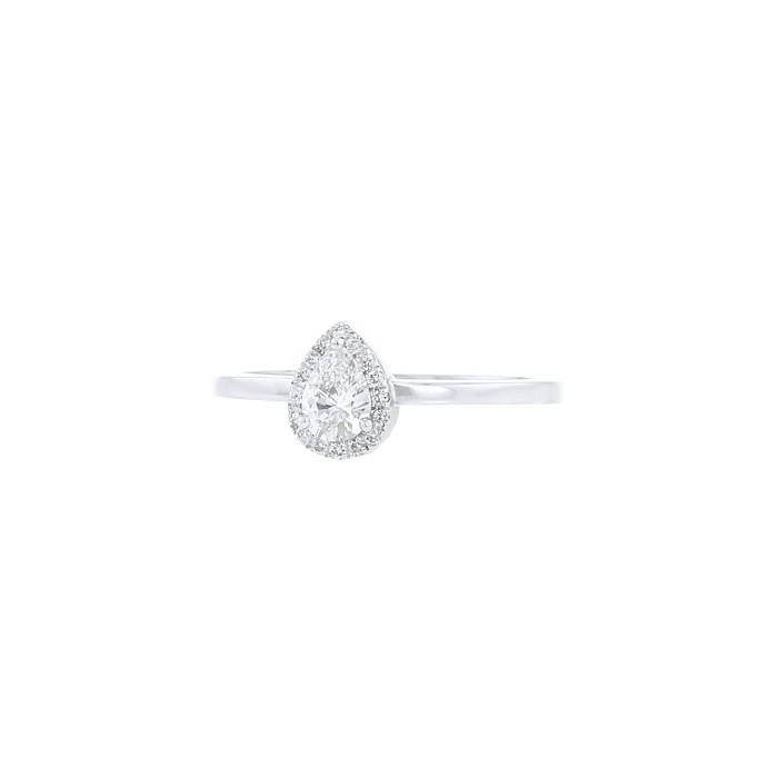 Atelier Collector Square solitaire ring in white gold and diamonds - 00pp
