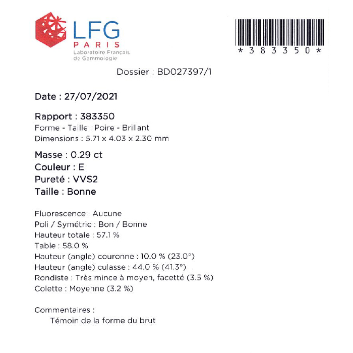 Atelier Collector Square solitaire ring in white gold and diamonds - Detail D3