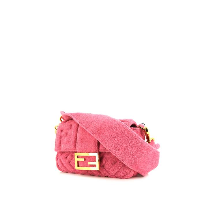 Baguette handbag Fendi Pink in Fur - 34410889