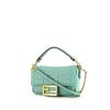 Fendi Baguette handbag in blue monogram leather - 00pp thumbnail