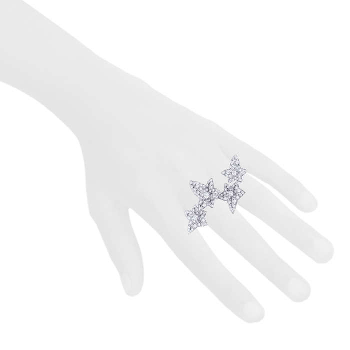 Boucheron Lierre de Paris large model ring in white gold and diamonds - Detail D2