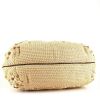 Fendi Spy handbag in beige raphia and brown leather - Detail D4 thumbnail