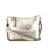 Chanel Gabrielle  medium model shoulder bag in silver quilted leather - 360 thumbnail
