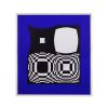 Victor Vasarely, "Japet BW / Blue", silkscreen in colors on paper, signed, numbered and framed, of 1989 - 00pp thumbnail